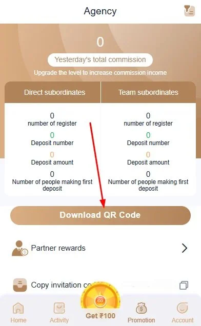 click Download QR code